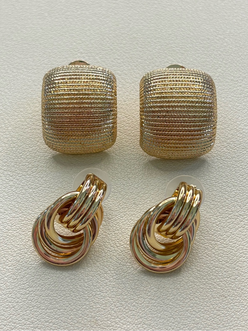 House of Harlow 1960 Set of 2 pairs of gold earrings